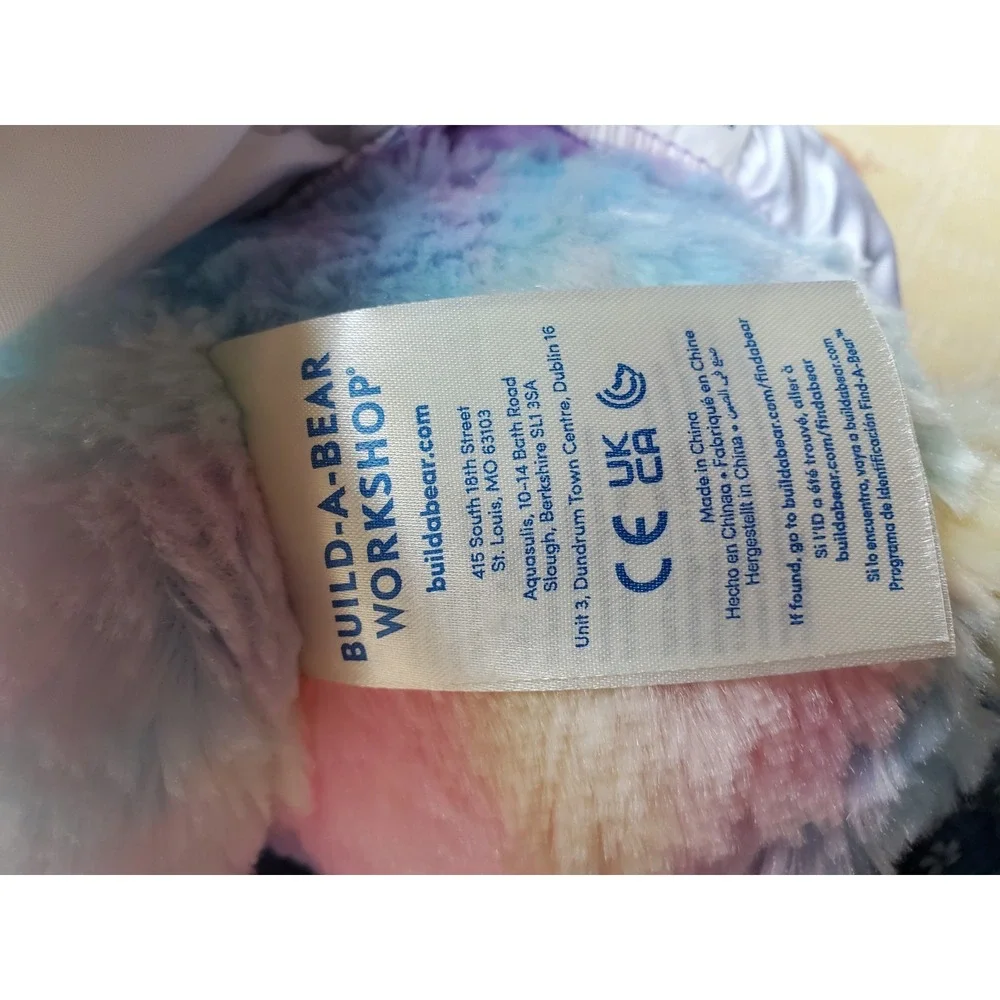Build A Bear Fairy Bear Plush Pastel Tie Dye 16